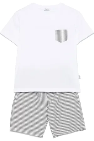 Il gufo Ensemble haut-short à rayures