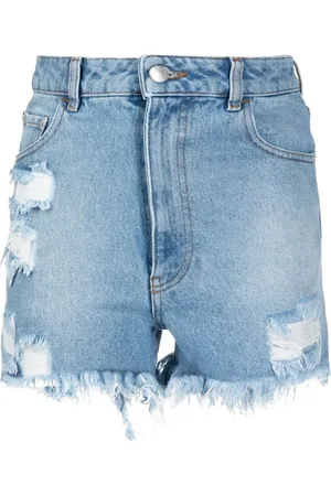 GCDS Short en jean à effet usé