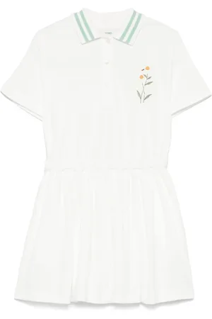 Fendi Robe-polo à logo brodé