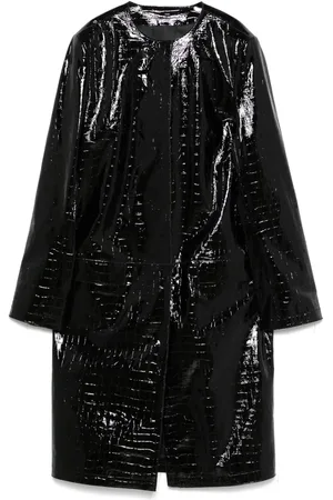 Totême Manteau à effet peau de crocodile