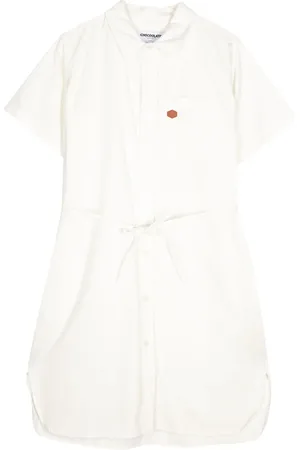 Chocoolate Robe-chemise en coton à taille nouée