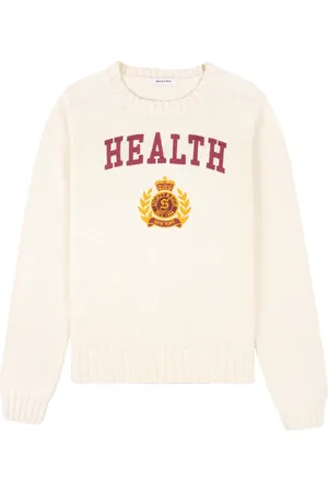 Sporty & Rich Pull à slogan en maille intarsia