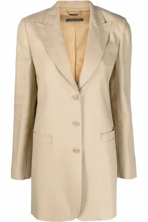 Alberta Ferretti Blazer long à simple boutonnage