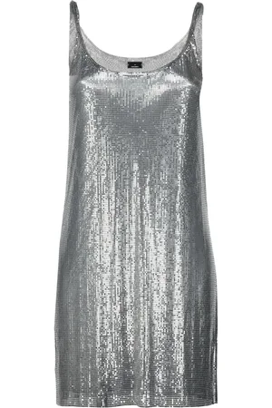 Paco rabanne Robe mi-longue à effet de transparence