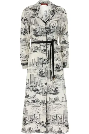 Max Mara Robe-chemise longue à imprimé Pappa
