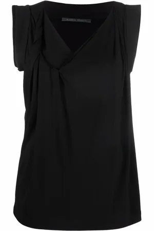 Alberta Ferretti Blouse sans manches à col v