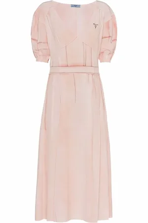 Prada Robe en crêpe à logo imprimé