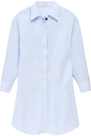 Another Tomorrow Robe-chemise en coton biologique
