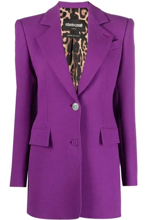 Roberto Cavalli Blazer en laine à simple boutonnage