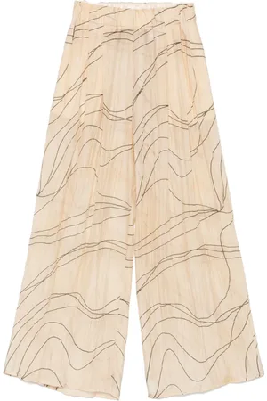 ALYSI Pantalon palazzo Mediterranean