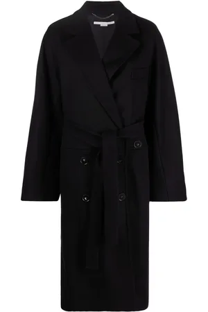 Stella McCartney Manteau en laine à taille ceinturée