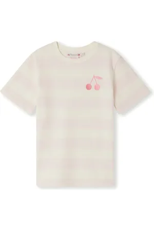 BONPOINT T-shirt rayé Amite en coton à logo brodé