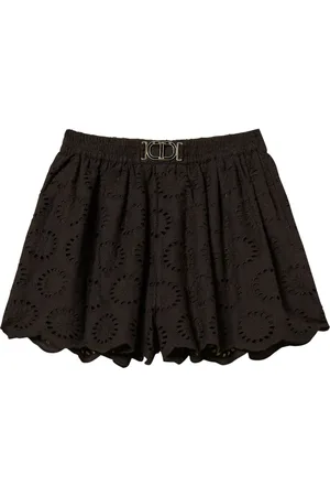 Twin-Set Short en broderie anglaise à logo