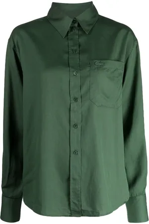 Lacoste Chemise en coton à logo appliqué