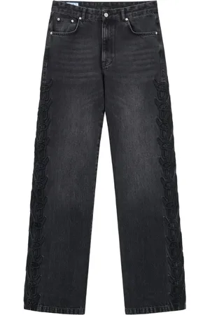 ROUGH. Jean droit à taille haute