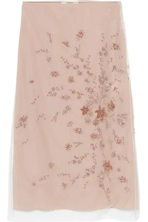 Fendi Jupe mi-longue à design superposé
