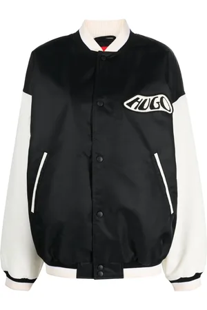 HUGO BOSS Veste bomber en satin à patch logo