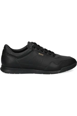 HUGO BOSS Baskets en cuir à logo emé