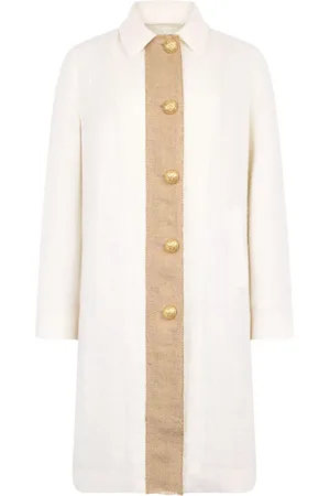 Roberto Cavalli Manteau droit à simple boutonnage
