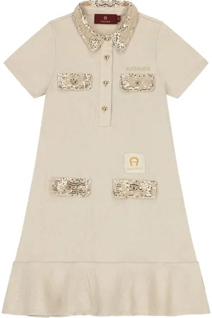 Aigner Robe à logo et col polo