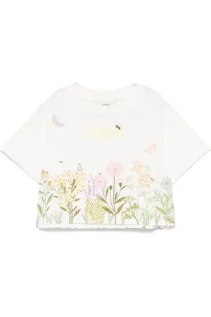 Fendi T-shirt à coupe crop