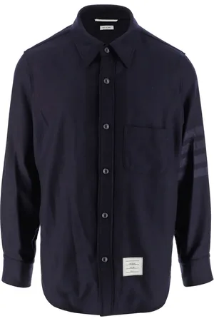 Thom Browne Surchemise en flanelle à 4 bandes signature