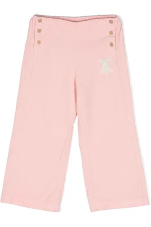 The Animals Observatory Pantalon en velours côtelé à patch logo