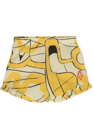 The Animals Observatory Short en coton Dove à imprimé abstrait
