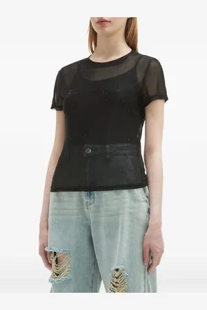 B+AB T-shirt à ornements strassés