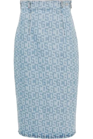 GCDS Jupe crayon à motif monogrammé
