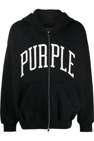 Purple Brand Hoodie en coton à logo imprimé