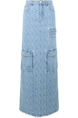 GCDS Minijupe en jean à motif monogrammé