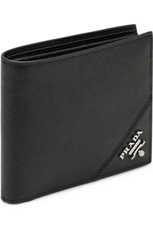 Prada Portefeuille pliant à plaque logo