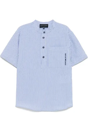 Emporio Armani Chemise à logo brodé