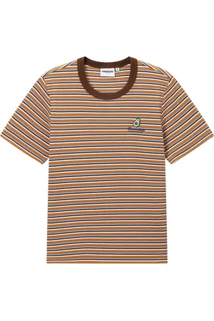 Chocoolate T-shirt rayé à logo poitrine