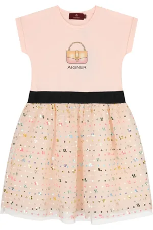 Aigner Robe à logo orné de sequins