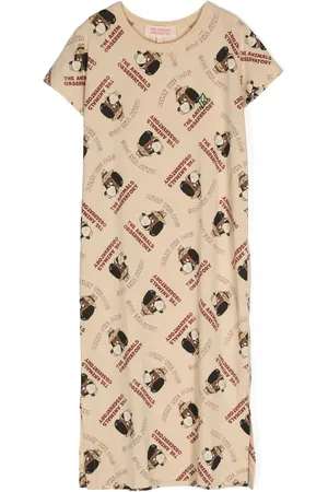 The Animals Observatory Robe mi-longue à imprimé graphique