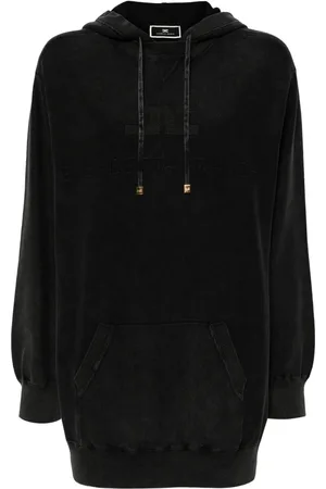 Elisabetta Franchi Robe-pull à logo brodé