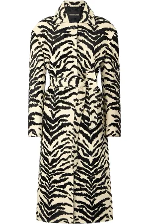 Roberto Cavalli Manteau à imprimé tigré