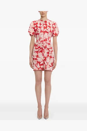 Victoria Beckham Robe courte froncée à fleurs