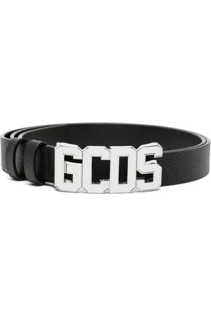 GCDS Ceinture en cuir à boucle logo