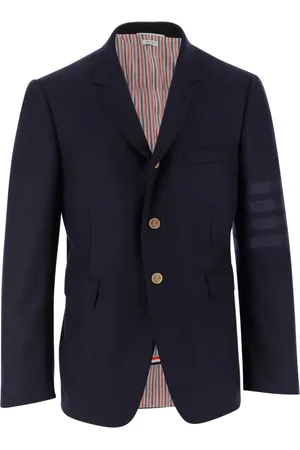Thom Browne Blazer en flanelle à 4 bandes ton sur ton