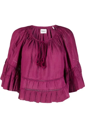Marant Etoile Blouse volantée à lien de resserrage