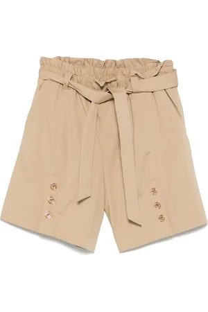 Twin-Set Short en popeline à taille ceinturée