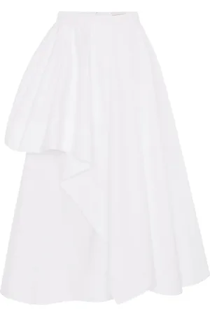 Alexander McQueen Jupe mi-longue à design plissé