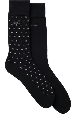 HUGO BOSS Lot de deux paires de chaussettes en maille intarsia