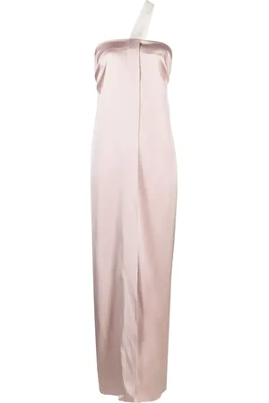 Fendi Robe longue à design asymétrique à une épaule