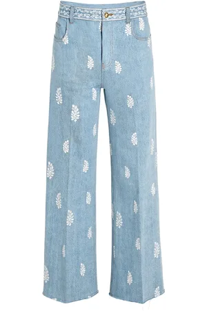 Giambattista Valli Jean à fleurs brodées