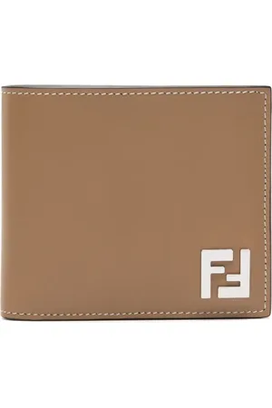 Fendi Portefeuille en cuir à plaque logo FF