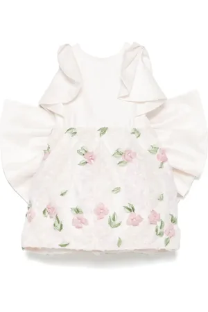 Maison Ava Robe à fleurs appliquées